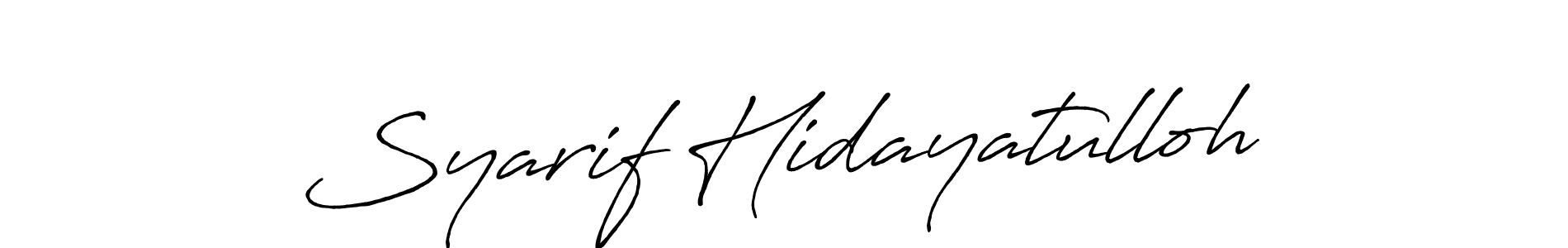 The best way (Antro_Vectra_Bolder) to make a short signature is to pick only two or three words in your name. The name Syarif Hidayatulloh include a total of six letters. For converting this name. Syarif Hidayatulloh signature style 7 images and pictures png