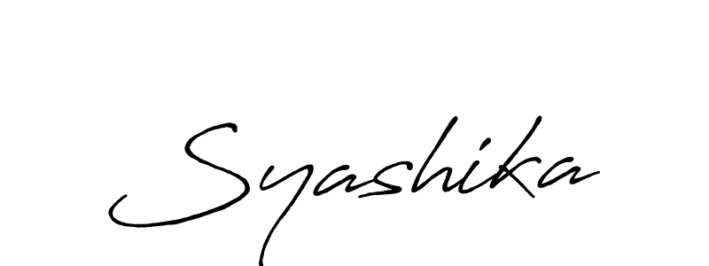 How to make Syashika signature? Antro_Vectra_Bolder is a professional autograph style. Create handwritten signature for Syashika name. Syashika signature style 7 images and pictures png