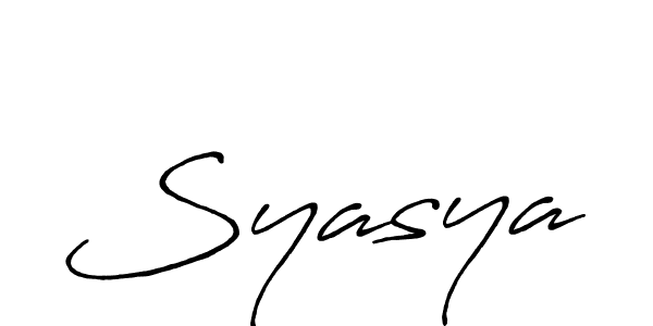 How to make Syasya name signature. Use Antro_Vectra_Bolder style for creating short signs online. This is the latest handwritten sign. Syasya signature style 7 images and pictures png