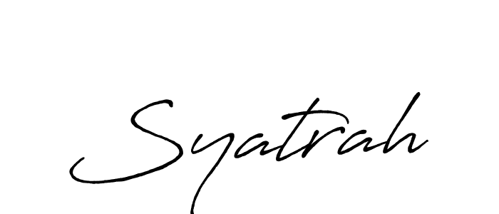 Syatrah stylish signature style. Best Handwritten Sign (Antro_Vectra_Bolder) for my name. Handwritten Signature Collection Ideas for my name Syatrah. Syatrah signature style 7 images and pictures png