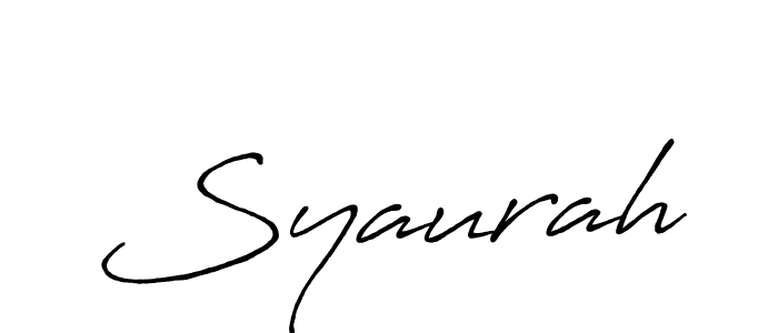 How to make Syaurah name signature. Use Antro_Vectra_Bolder style for creating short signs online. This is the latest handwritten sign. Syaurah signature style 7 images and pictures png