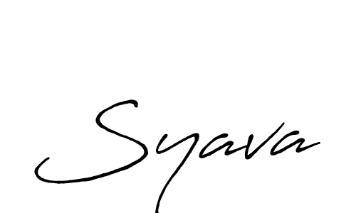 How to make Syava name signature. Use Antro_Vectra_Bolder style for creating short signs online. This is the latest handwritten sign. Syava signature style 7 images and pictures png