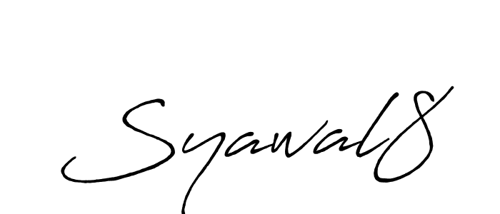 How to make Syawal8 name signature. Use Antro_Vectra_Bolder style for creating short signs online. This is the latest handwritten sign. Syawal8 signature style 7 images and pictures png