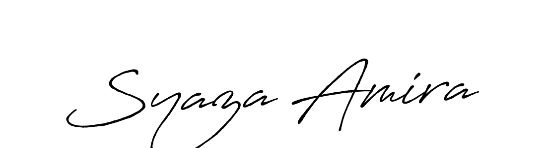 How to make Syaza Amira signature? Antro_Vectra_Bolder is a professional autograph style. Create handwritten signature for Syaza Amira name. Syaza Amira signature style 7 images and pictures png
