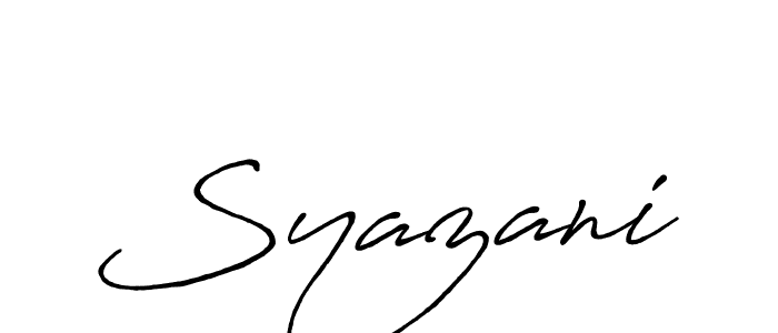 Once you've used our free online signature maker to create your best signature Antro_Vectra_Bolder style, it's time to enjoy all of the benefits that Syazani name signing documents. Syazani signature style 7 images and pictures png