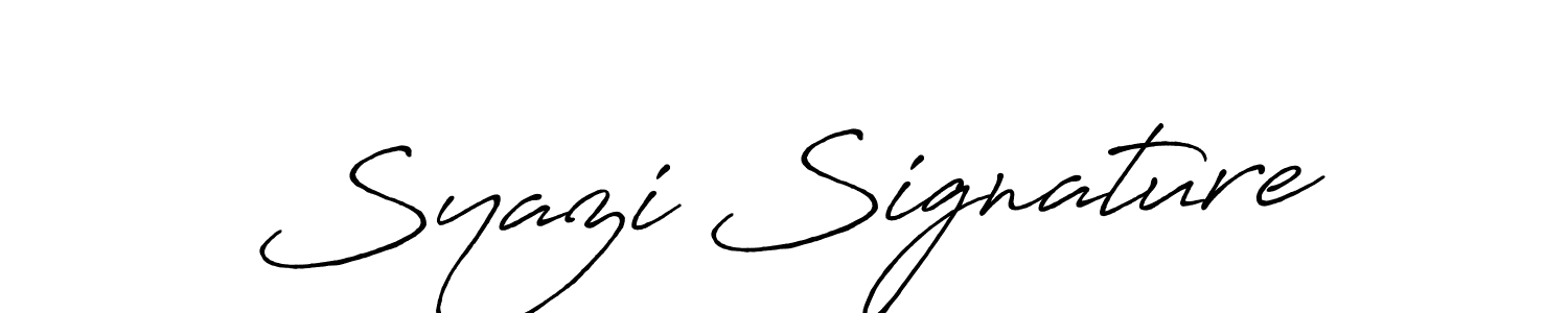 Design your own signature with our free online signature maker. With this signature software, you can create a handwritten (Antro_Vectra_Bolder) signature for name Syazi Signature. Syazi Signature signature style 7 images and pictures png