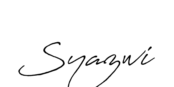 Syazwi stylish signature style. Best Handwritten Sign (Antro_Vectra_Bolder) for my name. Handwritten Signature Collection Ideas for my name Syazwi. Syazwi signature style 7 images and pictures png