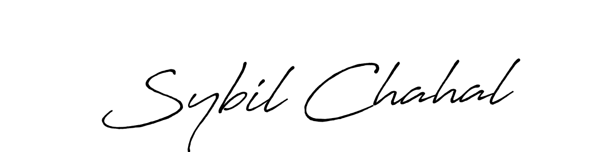 Make a beautiful signature design for name Sybil Chahal. With this signature (Antro_Vectra_Bolder) style, you can create a handwritten signature for free. Sybil Chahal signature style 7 images and pictures png
