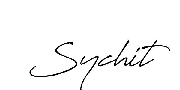 Make a beautiful signature design for name Sychit. With this signature (Antro_Vectra_Bolder) style, you can create a handwritten signature for free. Sychit signature style 7 images and pictures png