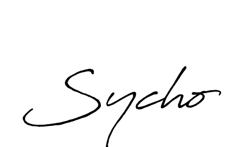 Create a beautiful signature design for name Sycho. With this signature (Antro_Vectra_Bolder) fonts, you can make a handwritten signature for free. Sycho signature style 7 images and pictures png