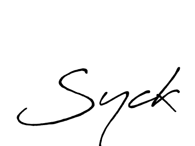 Use a signature maker to create a handwritten signature online. With this signature software, you can design (Antro_Vectra_Bolder) your own signature for name Syck. Syck signature style 7 images and pictures png