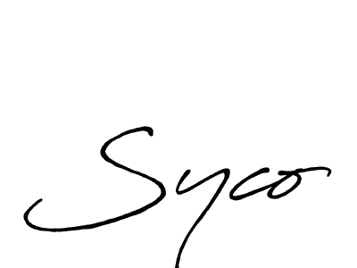 How to make Syco signature? Antro_Vectra_Bolder is a professional autograph style. Create handwritten signature for Syco name. Syco signature style 7 images and pictures png