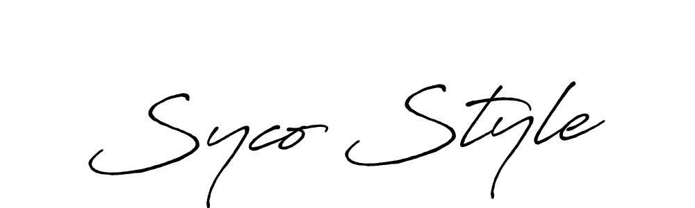 Create a beautiful signature design for name Syco Style. With this signature (Antro_Vectra_Bolder) fonts, you can make a handwritten signature for free. Syco Style signature style 7 images and pictures png