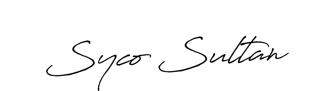 Create a beautiful signature design for name Syco Sultan. With this signature (Antro_Vectra_Bolder) fonts, you can make a handwritten signature for free. Syco Sultan signature style 7 images and pictures png