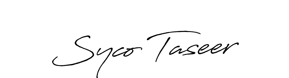 Also You can easily find your signature by using the search form. We will create Syco Taseer name handwritten signature images for you free of cost using Antro_Vectra_Bolder sign style. Syco Taseer signature style 7 images and pictures png