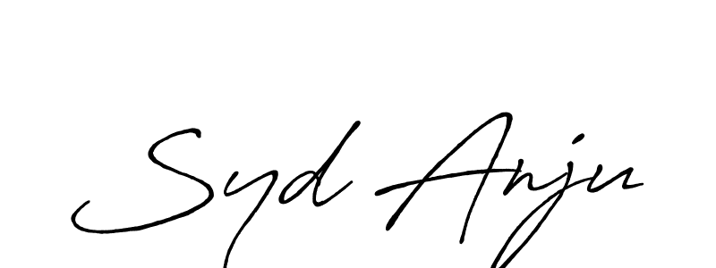 Also You can easily find your signature by using the search form. We will create Syd Anju name handwritten signature images for you free of cost using Antro_Vectra_Bolder sign style. Syd Anju signature style 7 images and pictures png