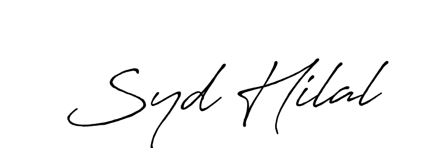 Once you've used our free online signature maker to create your best signature Antro_Vectra_Bolder style, it's time to enjoy all of the benefits that Syd Hilal name signing documents. Syd Hilal signature style 7 images and pictures png