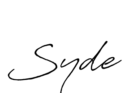 Similarly Antro_Vectra_Bolder is the best handwritten signature design. Signature creator online .You can use it as an online autograph creator for name Syde. Syde signature style 7 images and pictures png