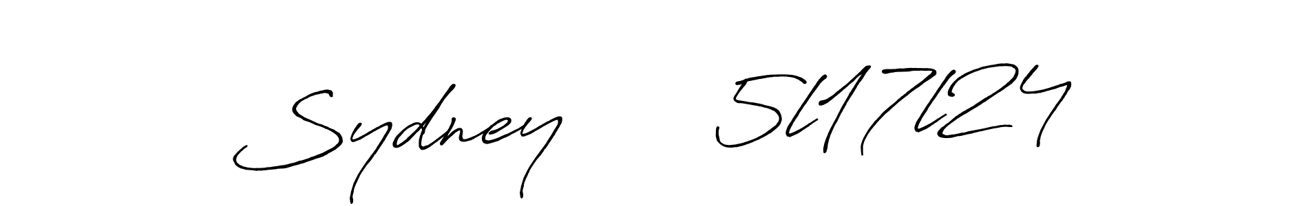 Make a beautiful signature design for name Sydney      5l17l24. With this signature (Antro_Vectra_Bolder) style, you can create a handwritten signature for free. Sydney      5l17l24 signature style 7 images and pictures png