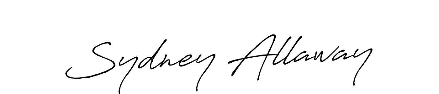 The best way (Antro_Vectra_Bolder) to make a short signature is to pick only two or three words in your name. The name Sydney Allaway include a total of six letters. For converting this name. Sydney Allaway signature style 7 images and pictures png