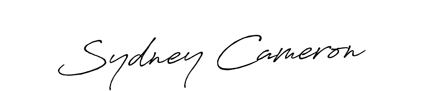 How to make Sydney Cameron name signature. Use Antro_Vectra_Bolder style for creating short signs online. This is the latest handwritten sign. Sydney Cameron signature style 7 images and pictures png