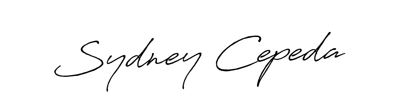 Design your own signature with our free online signature maker. With this signature software, you can create a handwritten (Antro_Vectra_Bolder) signature for name Sydney Cepeda. Sydney Cepeda signature style 7 images and pictures png