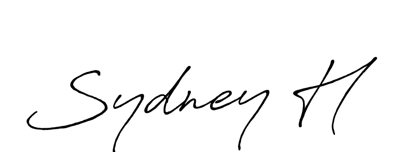 Make a beautiful signature design for name Sydney H. With this signature (Antro_Vectra_Bolder) style, you can create a handwritten signature for free. Sydney H signature style 7 images and pictures png