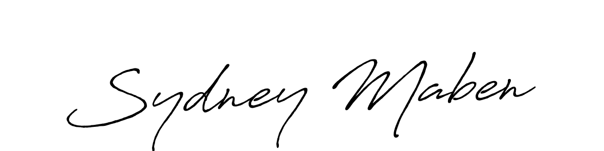 Use a signature maker to create a handwritten signature online. With this signature software, you can design (Antro_Vectra_Bolder) your own signature for name Sydney Maben. Sydney Maben signature style 7 images and pictures png