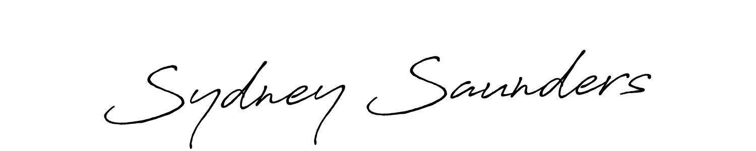 Make a beautiful signature design for name Sydney Saunders. With this signature (Antro_Vectra_Bolder) style, you can create a handwritten signature for free. Sydney Saunders signature style 7 images and pictures png