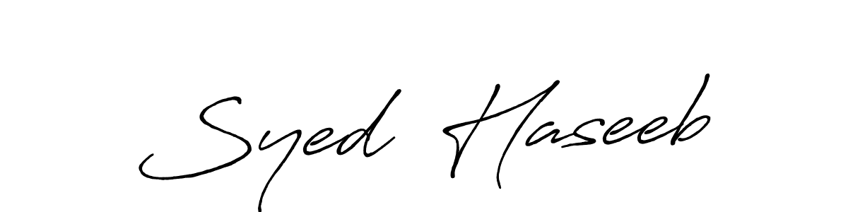 if you are searching for the best signature style for your name Syed  Haseeb. so please give up your signature search. here we have designed multiple signature styles  using Antro_Vectra_Bolder. Syed  Haseeb signature style 7 images and pictures png