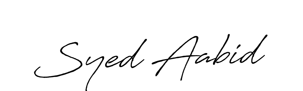Also You can easily find your signature by using the search form. We will create Syed Aabid name handwritten signature images for you free of cost using Antro_Vectra_Bolder sign style. Syed Aabid signature style 7 images and pictures png