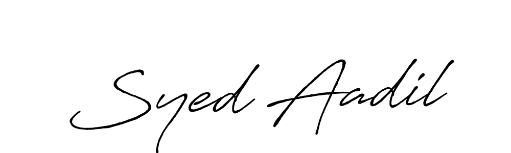 if you are searching for the best signature style for your name Syed Aadil. so please give up your signature search. here we have designed multiple signature styles  using Antro_Vectra_Bolder. Syed Aadil signature style 7 images and pictures png