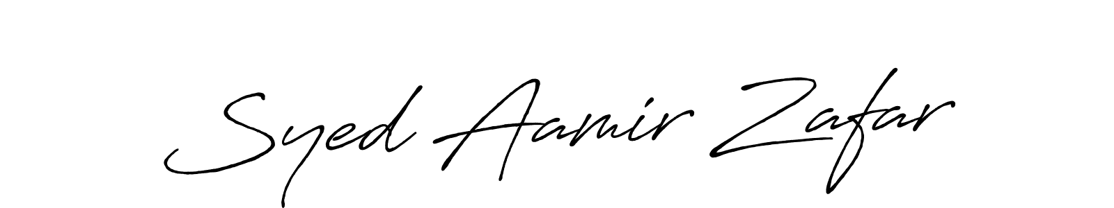 Similarly Antro_Vectra_Bolder is the best handwritten signature design. Signature creator online .You can use it as an online autograph creator for name Syed Aamir Zafar. Syed Aamir Zafar signature style 7 images and pictures png