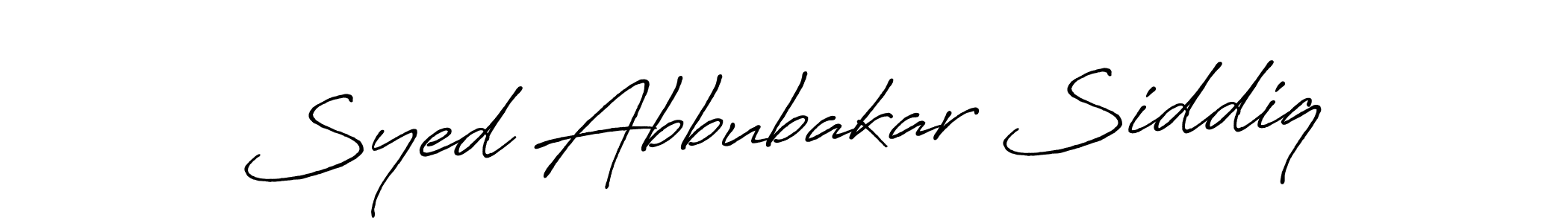 Design your own signature with our free online signature maker. With this signature software, you can create a handwritten (Antro_Vectra_Bolder) signature for name Syed Abbubakar Siddiq. Syed Abbubakar Siddiq signature style 7 images and pictures png