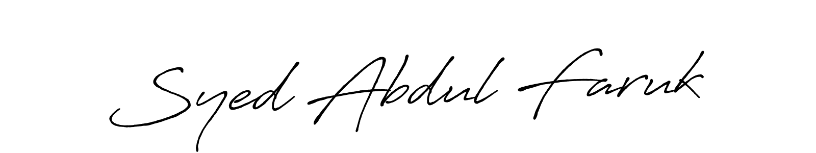 Design your own signature with our free online signature maker. With this signature software, you can create a handwritten (Antro_Vectra_Bolder) signature for name Syed Abdul Faruk. Syed Abdul Faruk signature style 7 images and pictures png