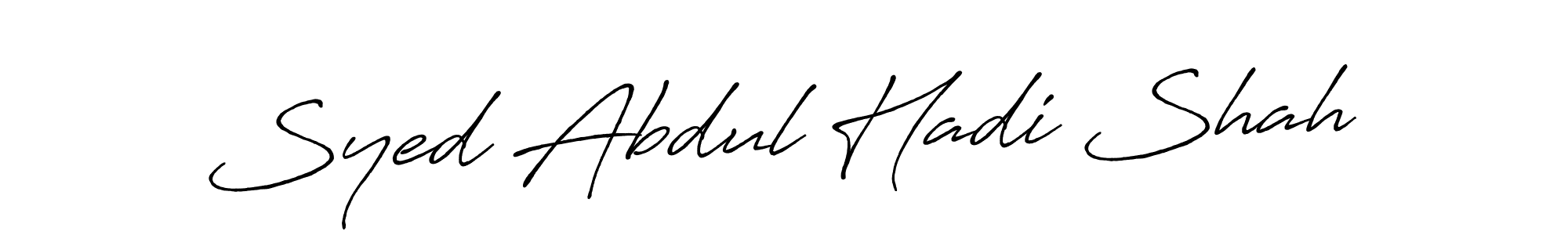 Also we have Syed Abdul Hadi Shah name is the best signature style. Create professional handwritten signature collection using Antro_Vectra_Bolder autograph style. Syed Abdul Hadi Shah signature style 7 images and pictures png