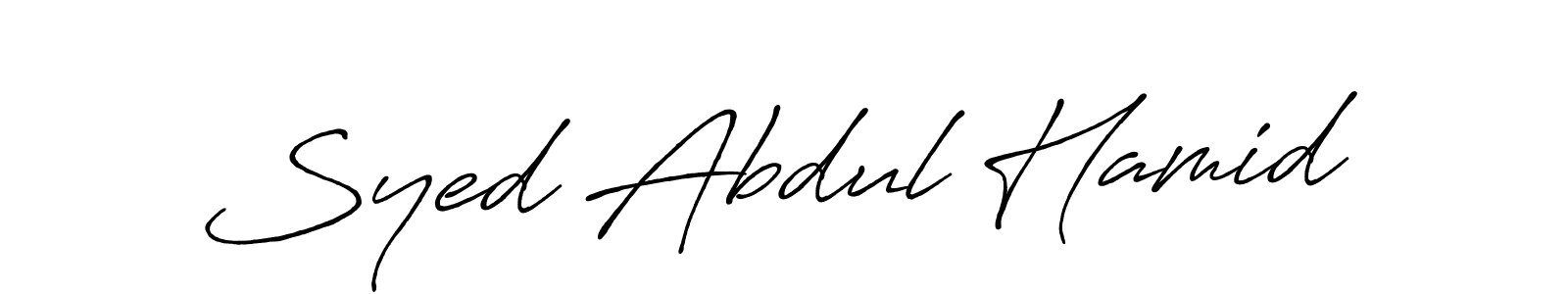 The best way (Antro_Vectra_Bolder) to make a short signature is to pick only two or three words in your name. The name Syed Abdul Hamid include a total of six letters. For converting this name. Syed Abdul Hamid signature style 7 images and pictures png