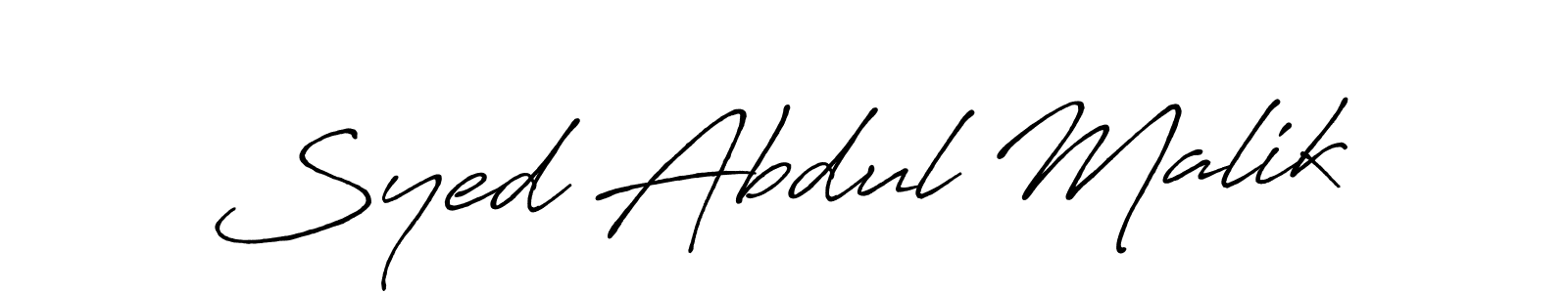 How to make Syed Abdul Malik name signature. Use Antro_Vectra_Bolder style for creating short signs online. This is the latest handwritten sign. Syed Abdul Malik signature style 7 images and pictures png