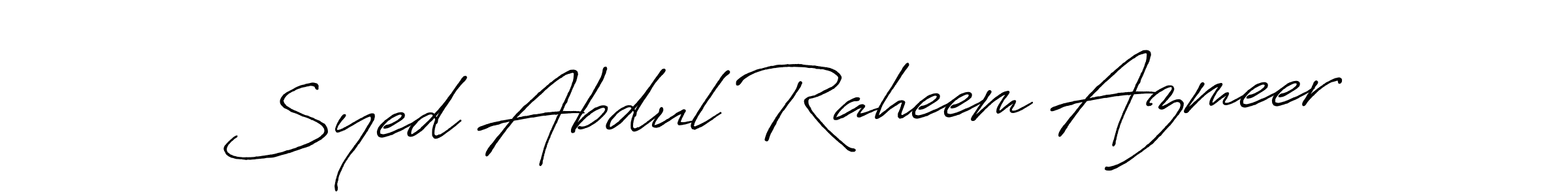 Make a beautiful signature design for name Syed Abdul Raheem Azmeer. With this signature (Antro_Vectra_Bolder) style, you can create a handwritten signature for free. Syed Abdul Raheem Azmeer signature style 7 images and pictures png