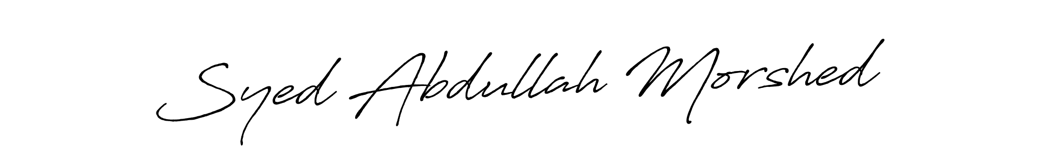 Create a beautiful signature design for name Syed Abdullah Morshed. With this signature (Antro_Vectra_Bolder) fonts, you can make a handwritten signature for free. Syed Abdullah Morshed signature style 7 images and pictures png