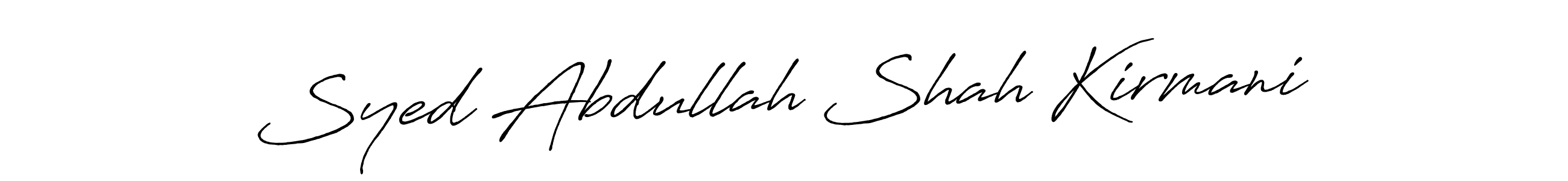 Design your own signature with our free online signature maker. With this signature software, you can create a handwritten (Antro_Vectra_Bolder) signature for name Syed Abdullah Shah Kirmani. Syed Abdullah Shah Kirmani signature style 7 images and pictures png