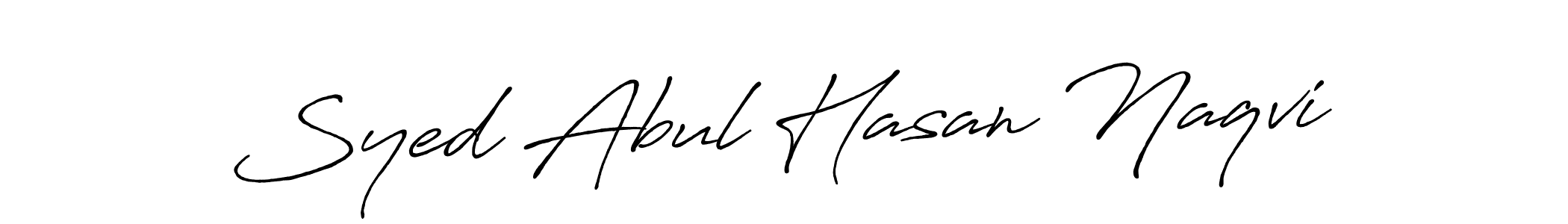 Use a signature maker to create a handwritten signature online. With this signature software, you can design (Antro_Vectra_Bolder) your own signature for name Syed Abul Hasan Naqvi. Syed Abul Hasan Naqvi signature style 7 images and pictures png