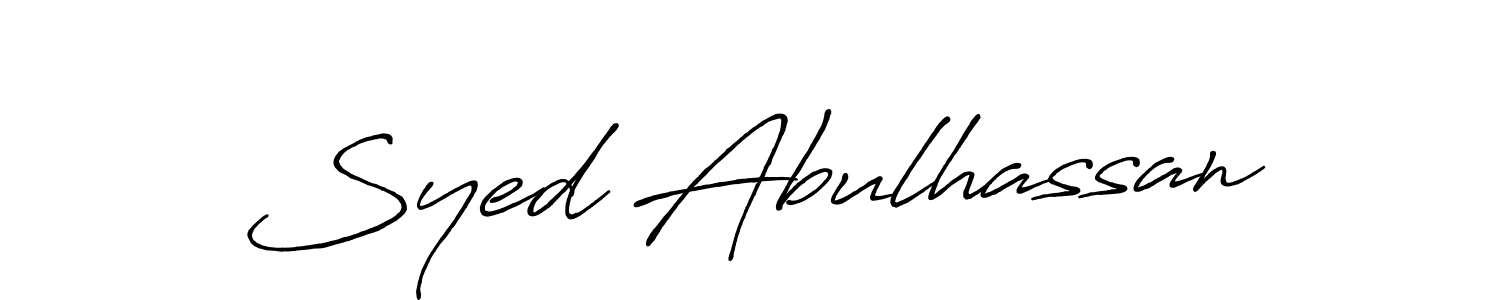 Syed Abulhassan stylish signature style. Best Handwritten Sign (Antro_Vectra_Bolder) for my name. Handwritten Signature Collection Ideas for my name Syed Abulhassan. Syed Abulhassan signature style 7 images and pictures png