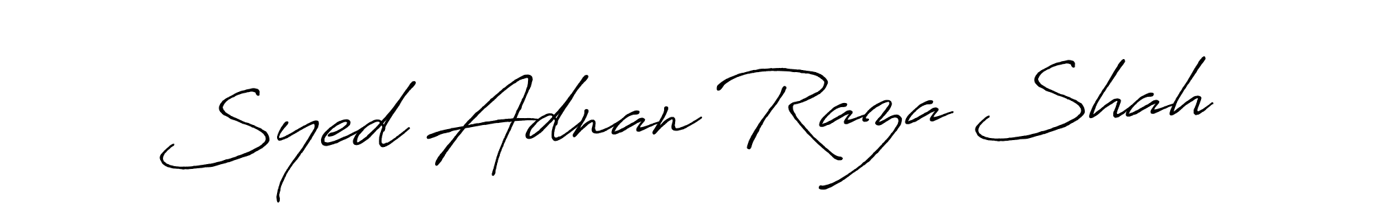 Syed Adnan Raza Shah stylish signature style. Best Handwritten Sign (Antro_Vectra_Bolder) for my name. Handwritten Signature Collection Ideas for my name Syed Adnan Raza Shah. Syed Adnan Raza Shah signature style 7 images and pictures png