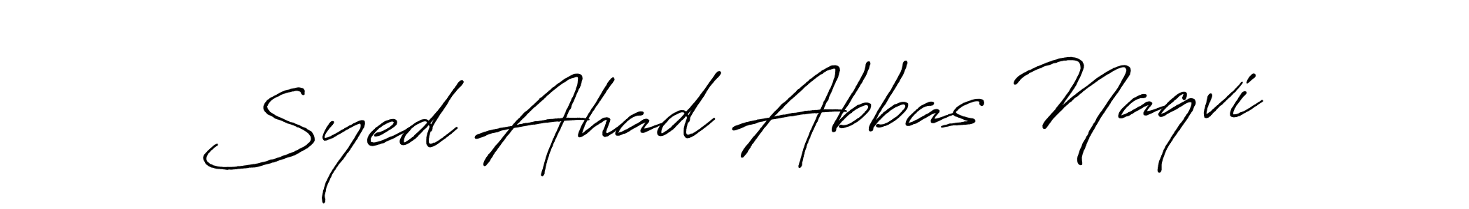 Syed Ahad Abbas Naqvi stylish signature style. Best Handwritten Sign (Antro_Vectra_Bolder) for my name. Handwritten Signature Collection Ideas for my name Syed Ahad Abbas Naqvi. Syed Ahad Abbas Naqvi signature style 7 images and pictures png