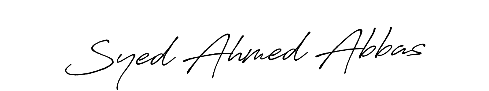 Syed Ahmed Abbas stylish signature style. Best Handwritten Sign (Antro_Vectra_Bolder) for my name. Handwritten Signature Collection Ideas for my name Syed Ahmed Abbas. Syed Ahmed Abbas signature style 7 images and pictures png