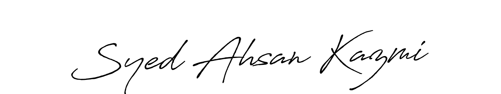 This is the best signature style for the Syed Ahsan Kazmi name. Also you like these signature font (Antro_Vectra_Bolder). Mix name signature. Syed Ahsan Kazmi signature style 7 images and pictures png