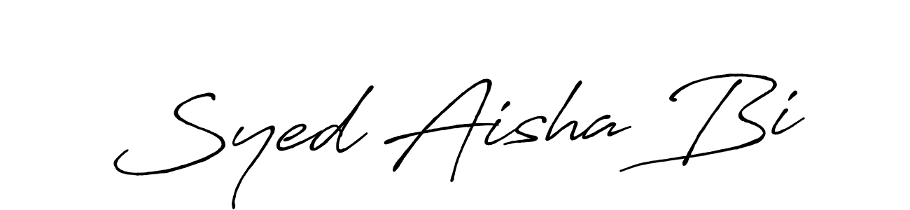 Syed Aisha Bi stylish signature style. Best Handwritten Sign (Antro_Vectra_Bolder) for my name. Handwritten Signature Collection Ideas for my name Syed Aisha Bi. Syed Aisha Bi signature style 7 images and pictures png