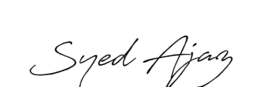 Create a beautiful signature design for name Syed Ajaz. With this signature (Antro_Vectra_Bolder) fonts, you can make a handwritten signature for free. Syed Ajaz signature style 7 images and pictures png