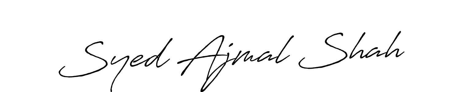 Create a beautiful signature design for name Syed Ajmal Shah. With this signature (Antro_Vectra_Bolder) fonts, you can make a handwritten signature for free. Syed Ajmal Shah signature style 7 images and pictures png